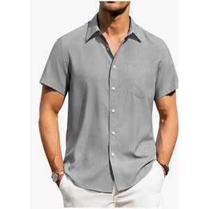 InefottbMens Short Sleeve Button Down Shirts Wrinkle Free
